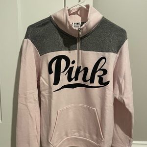 PINK 3/4 zip jacket. Size XS. Pink and gray. In great condition. Super cute